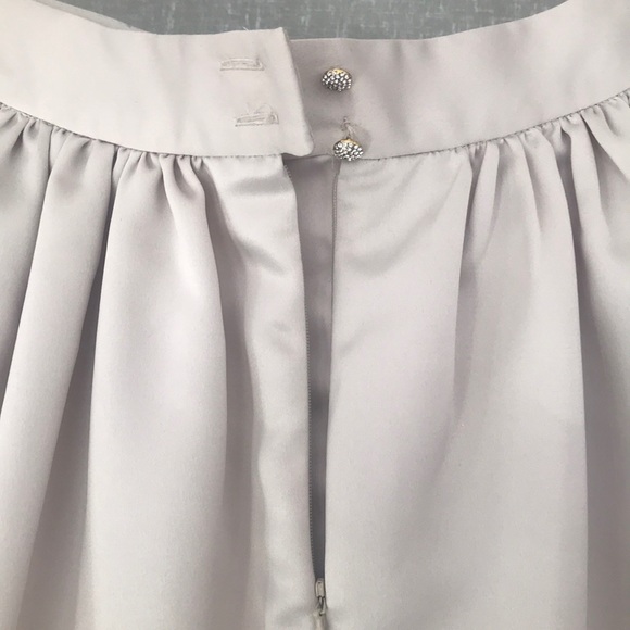 Anthropologie cream satin skirt size 0 - Picture 7 of 8